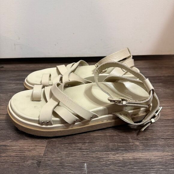 ALOHAS Buckle Up Gladiator Sandals In Cream In Neutrals Size 40 - Picture 5 of 8